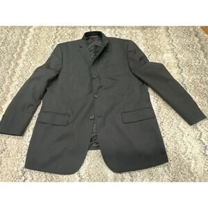 Linea Uomo Blackish/Greyish Blazer Suit Jacket 100% Wool Men’s Size 48R 42w